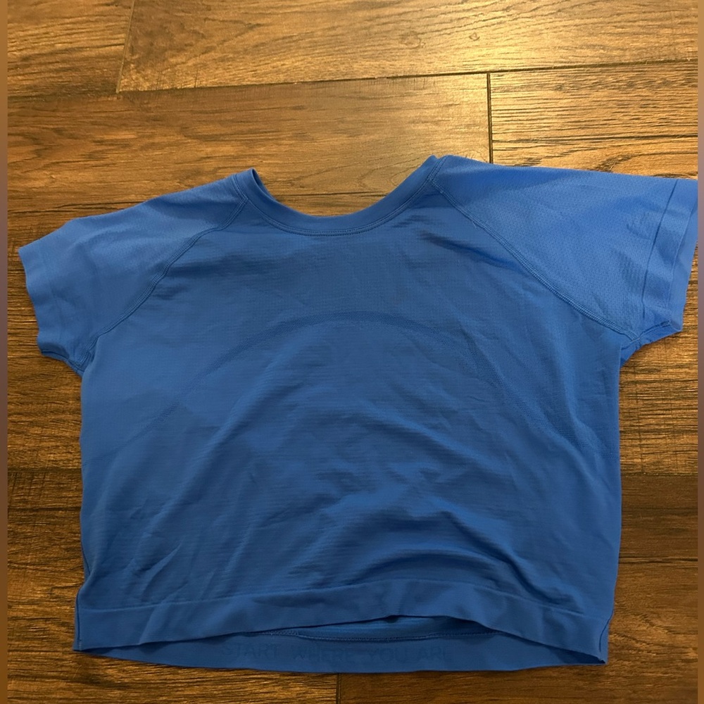 lululemon blue size 10 cropped swiftly tech like new
